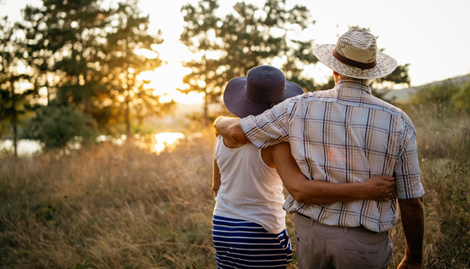 couple watching sunset